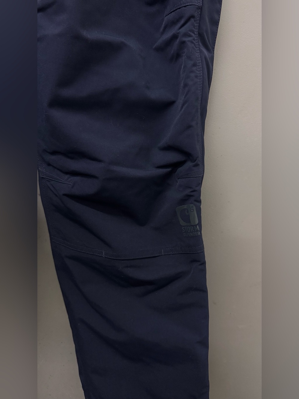 Carhartt Storm Defender Shoreline insulated waterproof pants in navy blue Mens M - Picture 4 of 6